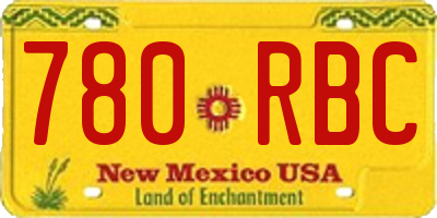 NM license plate 780RBC