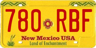 NM license plate 780RBF