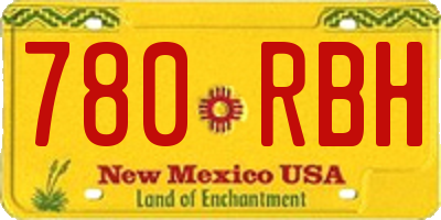 NM license plate 780RBH