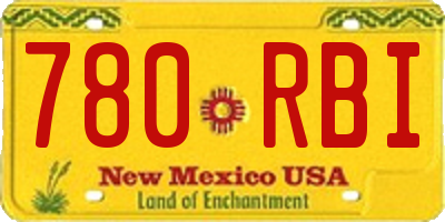 NM license plate 780RBI