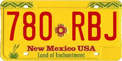 NM license plate 780RBJ