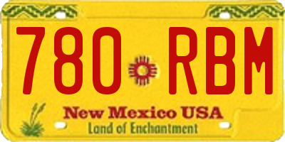 NM license plate 780RBM