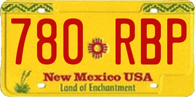 NM license plate 780RBP