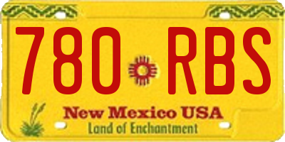 NM license plate 780RBS