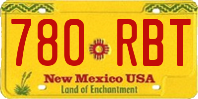NM license plate 780RBT