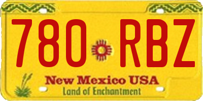 NM license plate 780RBZ