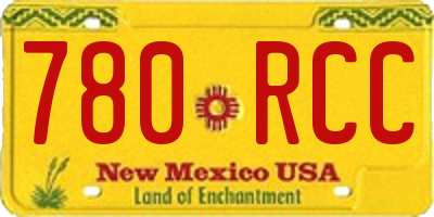 NM license plate 780RCC