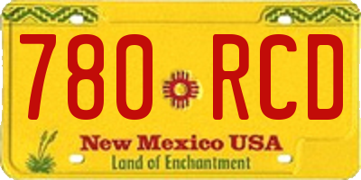 NM license plate 780RCD