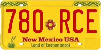 NM license plate 780RCE