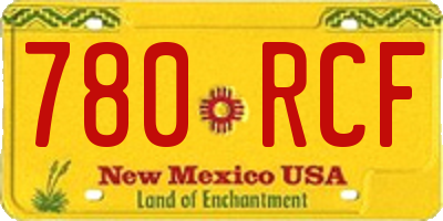NM license plate 780RCF