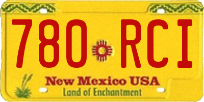 NM license plate 780RCI