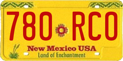 NM license plate 780RCO