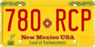 NM license plate 780RCP