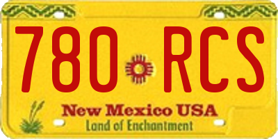 NM license plate 780RCS