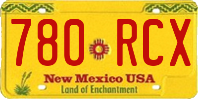 NM license plate 780RCX