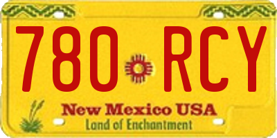 NM license plate 780RCY