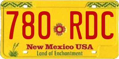 NM license plate 780RDC