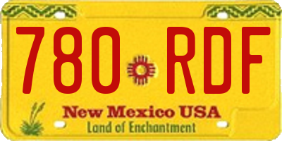 NM license plate 780RDF