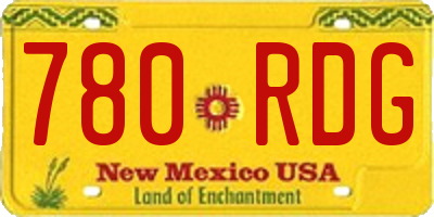 NM license plate 780RDG