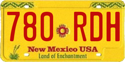 NM license plate 780RDH