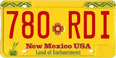 NM license plate 780RDI
