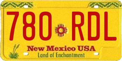 NM license plate 780RDL