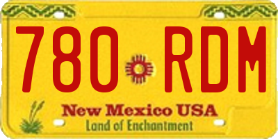 NM license plate 780RDM
