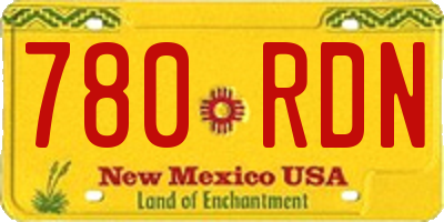 NM license plate 780RDN