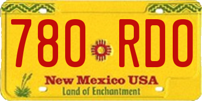 NM license plate 780RDO