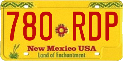 NM license plate 780RDP