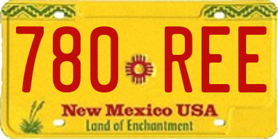 NM license plate 780REE