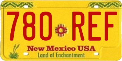 NM license plate 780REF
