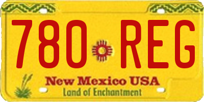 NM license plate 780REG