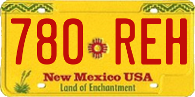 NM license plate 780REH