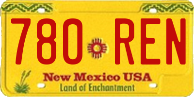 NM license plate 780REN