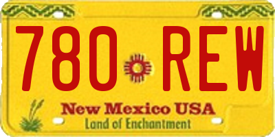 NM license plate 780REW