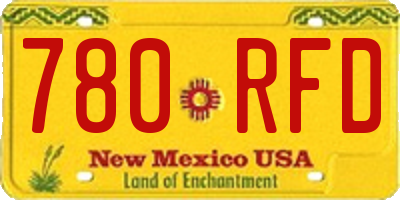 NM license plate 780RFD