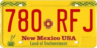NM license plate 780RFJ