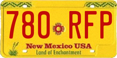 NM license plate 780RFP