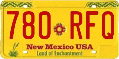 NM license plate 780RFQ
