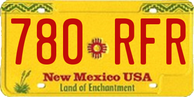 NM license plate 780RFR