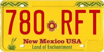 NM license plate 780RFT