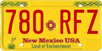 NM license plate 780RFZ