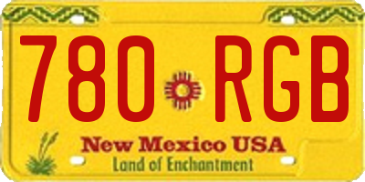 NM license plate 780RGB