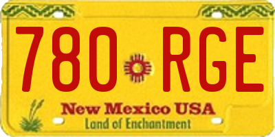 NM license plate 780RGE