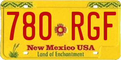 NM license plate 780RGF