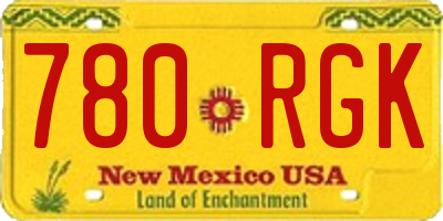 NM license plate 780RGK