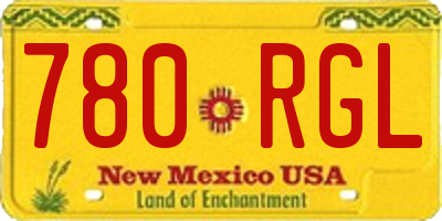 NM license plate 780RGL