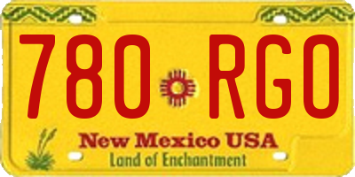 NM license plate 780RGO