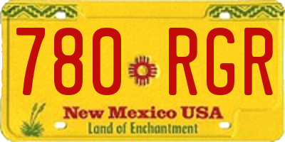 NM license plate 780RGR